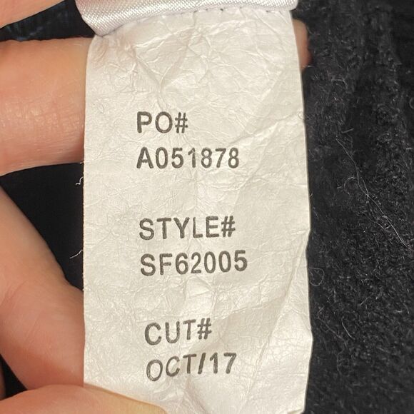 Pixley Black Embroidered Floral Sweater Womens Lg Viscose Cozy Soft Cottage Boho - Picture 6 of 9